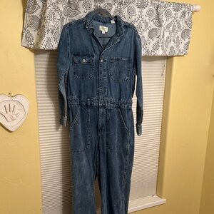 Denim Jumpsuit with Pockets